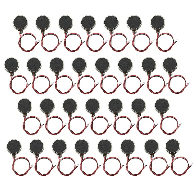 30 Uds 10x2,7mm Mini Motor de vibración DC 3V 11000rpm moneda plana tipo botón Micro DC Motor vibratorio para teléfono móvil buscapersonas tableta