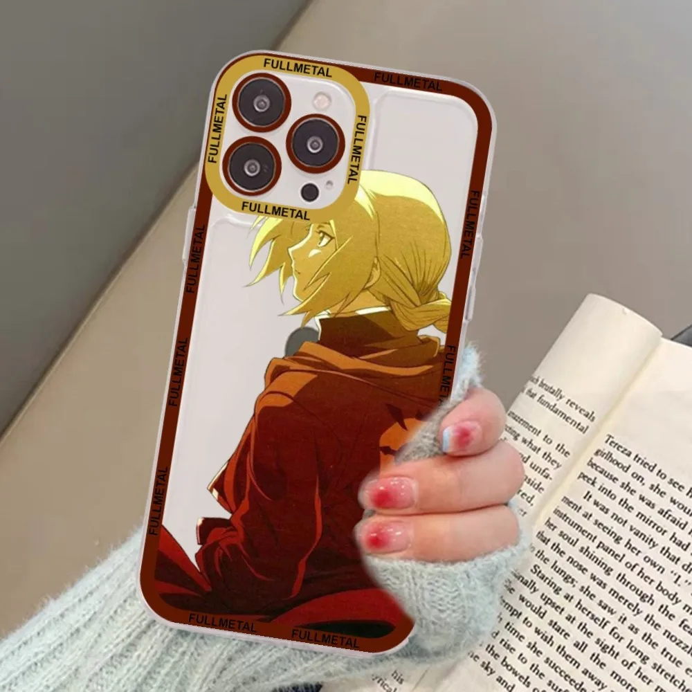 Amine Funda de teléfono Fullmetal Alchemist para Samsung S 20 21 22 23 lite plus, ultra transparente - imagen 2