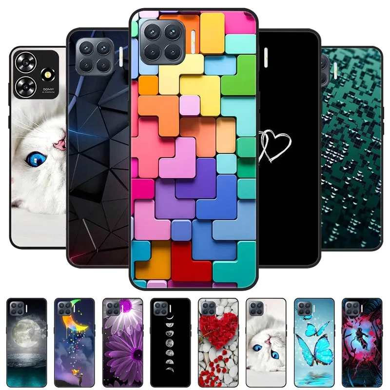 Para Oppo A73 funda Oppo A93 Fundas de silicona suave TPU funda bonita de dibujos animados para Oppo A73 A93 F17 Pro fundas de teléfono Reno 4 Lite