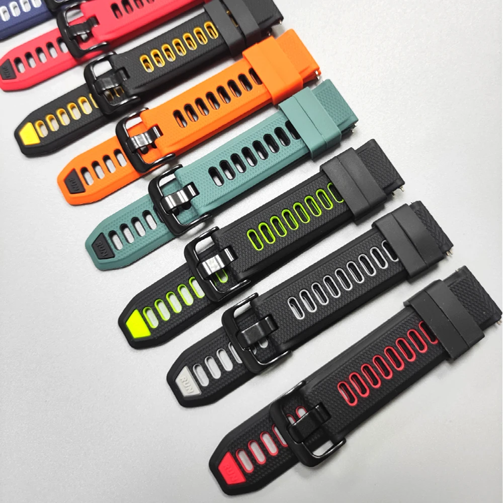 Correa de silicona de 20mm y 22mm para Garmin Forerunner 570 47mm 42mm 265 255 pulsera Garmin Venu 3 Sq2 Plus Vivoactive 6 5 4 cinturón - imagen 4