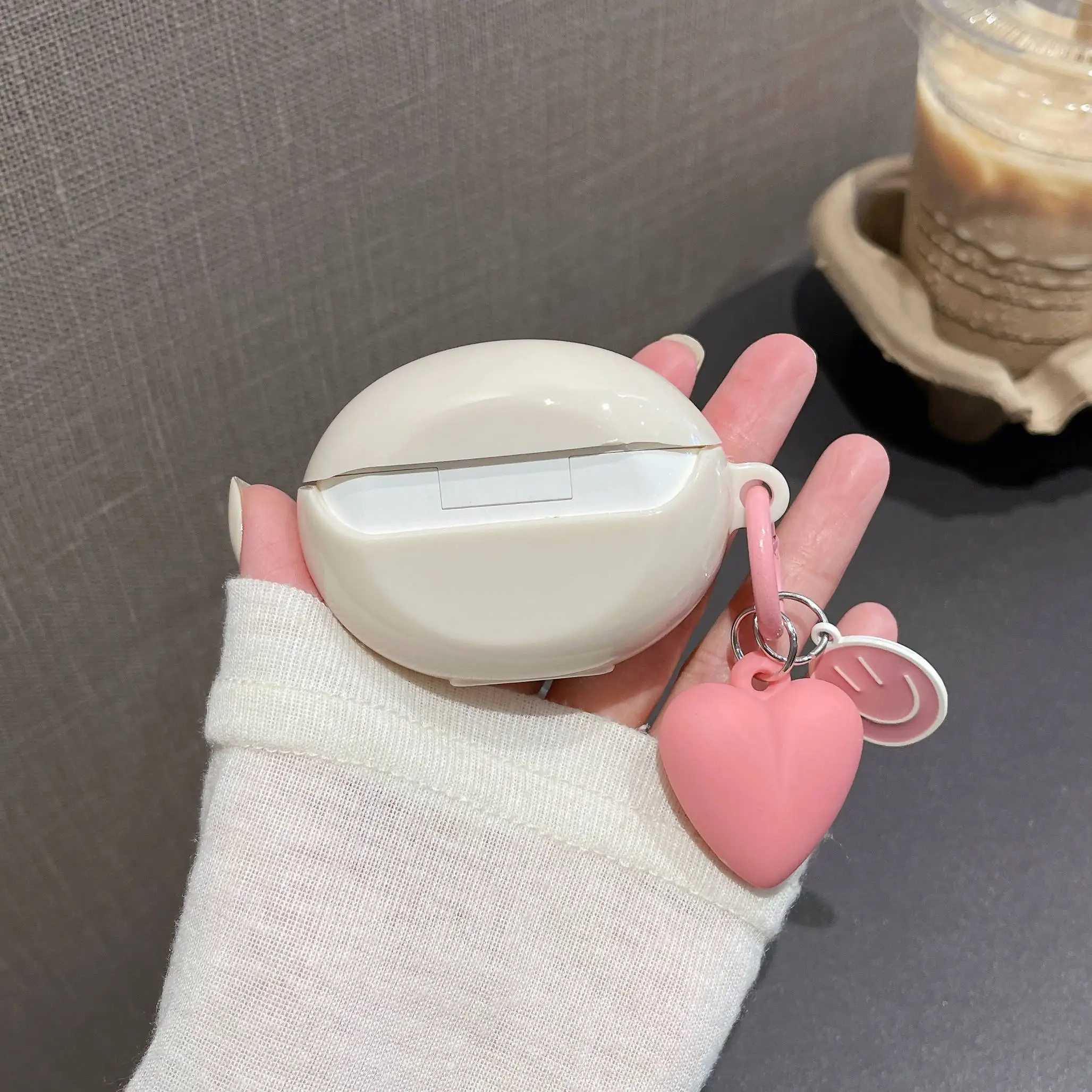 Fundas para auriculares con patrón de corazón, con pulsera para HUAWEI FreeBuds 5i/6i, funda protectora, accesorios para auriculares, 1 ud. - imagen 5