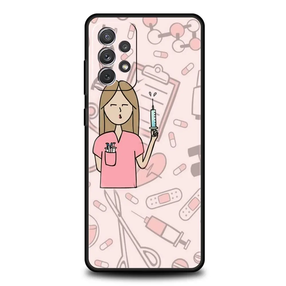 Funda de teléfono para Samsung Galaxy A15 A13 A51 A71 A41 A31 A21S A03S A05 A35 A55 A23 A25 A33 A53 A73 5G cubierta Doctor enfermera médica - imagen 4