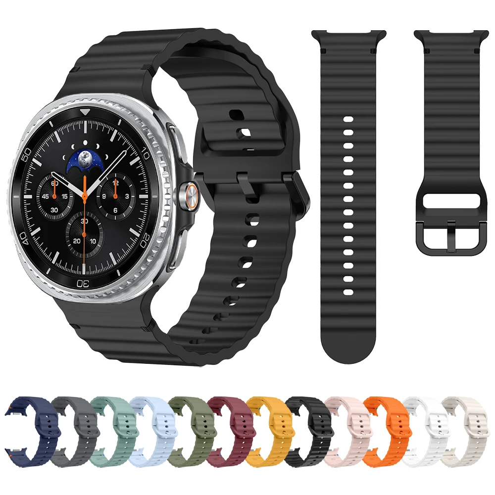 Correa deportiva para Samsung Galaxy Watch 8 Classic 46mm / Watch8 44mm 40mm correa de silicona accesorios de repuesto