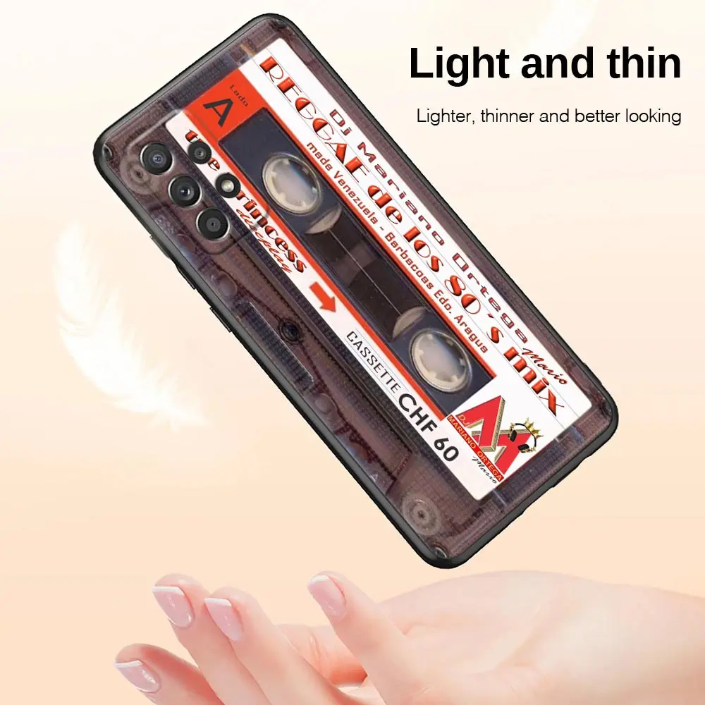 Funda Vintage con cinta de casete de música Retro para Samsung Galaxy A23 5G, fundas A13 A24 A23 A12 A14 A21s A22 A01 A02 A03 A04 S, cubierta suave - imagen 4