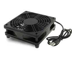 Ventilador USB 5V para router - refrigeracion silenciosa 12 cm