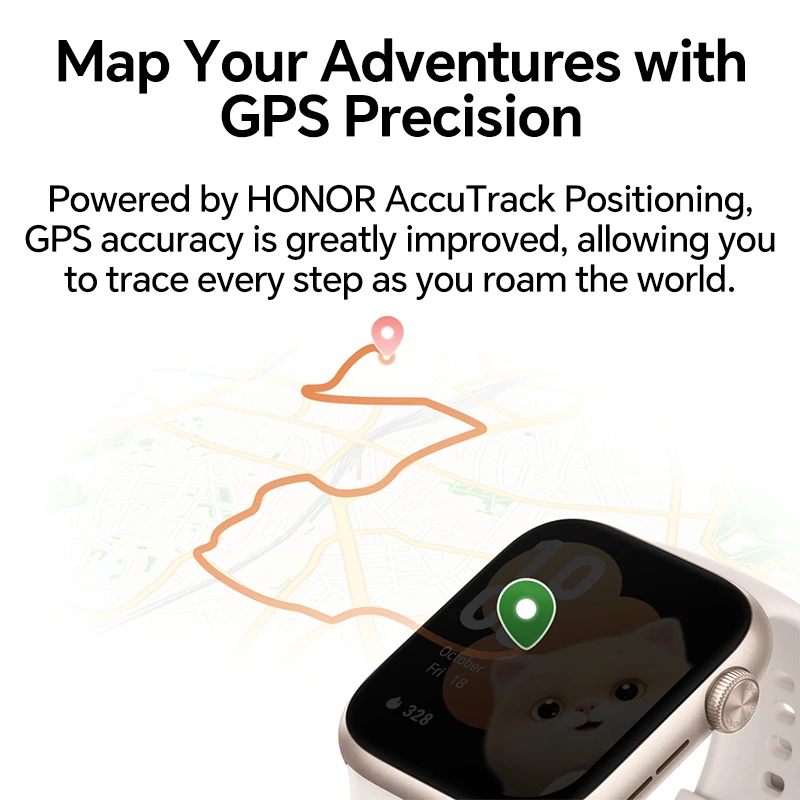 Versión Global HONOR Watch 5 Smartwatch Seguimiento GPS preciso Escaneo rápido de salud Pantalla grande de 1,85 pulgadas Batería de larga duración de hasta 15 días Compatible con GPS IP68 - imagen 5