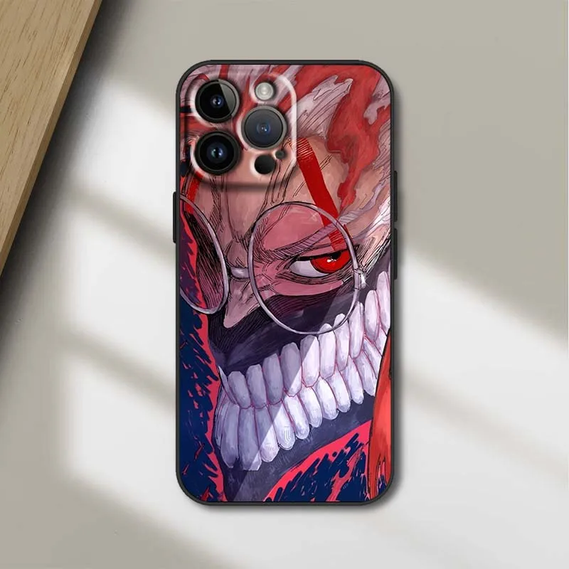 Funda de Anime Art Dandadan para Apple iPhone 12 11 8 7 6 6S XS XR X SE Mini Plus Pro Max funda de teléfono negra - imagen 4