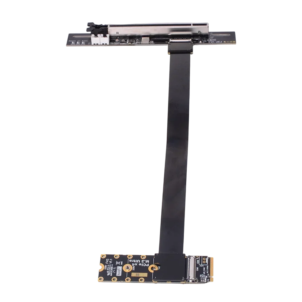 GEN 5 M.2 NGFF NVMe Key M a PCI-E 5,0x16 Cable de extensión de tarjeta gráfica M.2 Turn 90 ángulo 16x M.2 adaptador de tarjeta elevadora Cable GPU - imagen 5