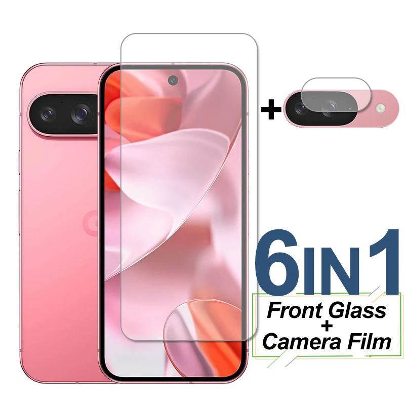 Protector de pantalla de vidrio templado HD para Google Pixel 9, película de lente de cámara de teléfono, para Google Pixel 9 Pro XL