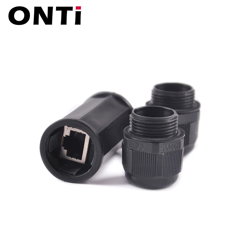 Conector impermeable RJ45, conector de Cable de red Ethernet IP67, adaptador de doble cabezal, extensión de acoplador para Cat5 6 7 8P8C - imagen 5