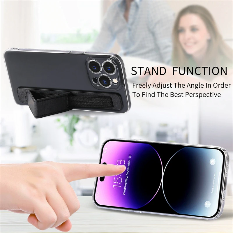 Soporte para muñeca de mano, anillo para dedo, agarre, soporte para teléfono móvil para IPhone, Samsung, Xiaomi, soporte de empuje y tracción - imagen 5