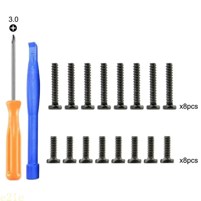 E21E Consola juegos Tornillos carcasa trasera cubierta trasera para piezas reparación tapa con - imagen 2