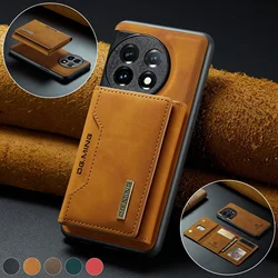 OnePlus 13/12/11 y 10 Pro/10R/9: Funda cuero 2 en 1 con tarjetas