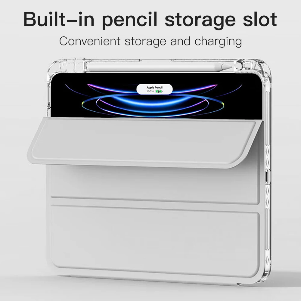 Funda transparente para iPad Pro 13 pulgadas 11 pulgadas M4 Air 11 pulgadas 13 pulgadas M2 iPad 10.a generación 10,9 Air 4 5 iPad 7 8 9a 10,2 5 6a 9,7 pulgadas - imagen 4