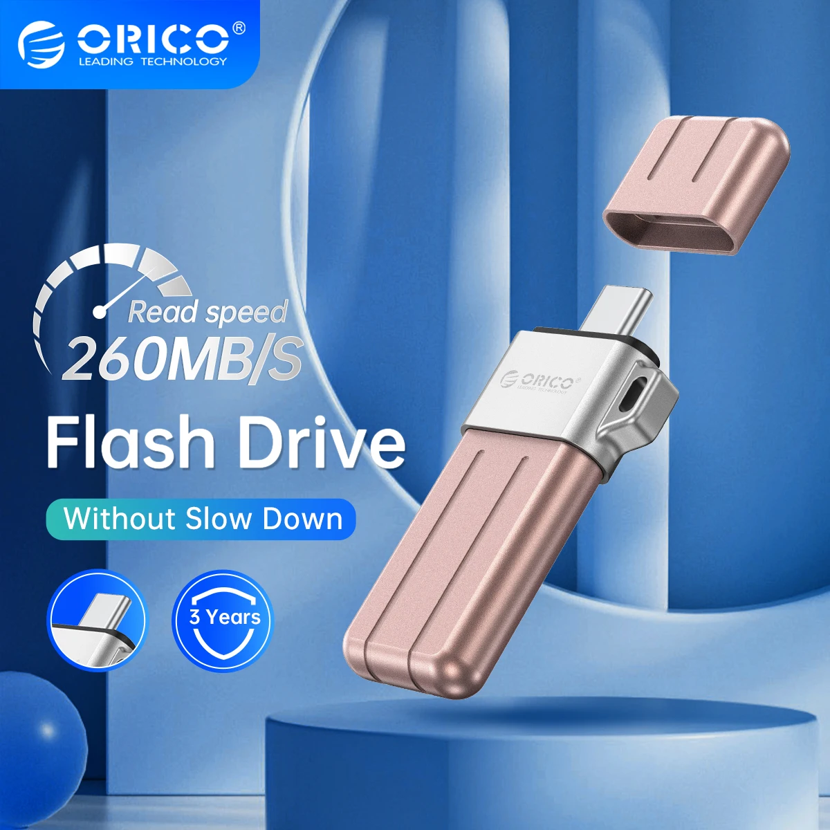 ORICO memoria USB 3.2 Gen1 flash drive aluminio 260MB/s