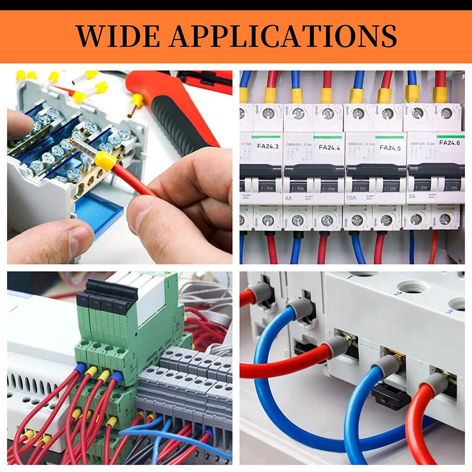 400 Uds terminales de engarzado terminales de tubo eléctrico traje VE bloque Tubular conectores de extremo de Cable conector de Cable - imagen 5