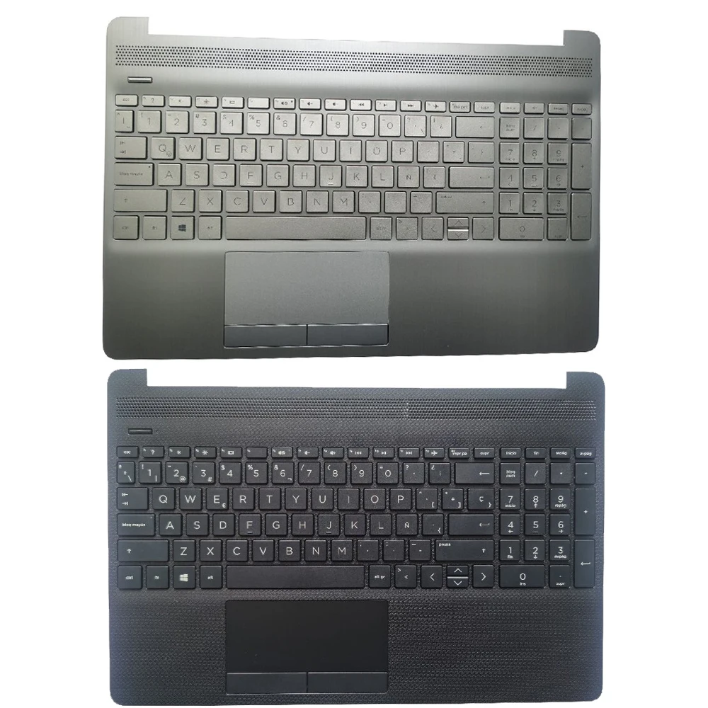Teclado Latino español SP para HP 15-DW, serie 15S-DU 15S-DY, TPN-C139 con reposamanos, Cubierta superior con panel táctil, nuevo