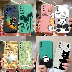 Huawei Nova 5T/6/7: funda de silicona líquida con diseño animado