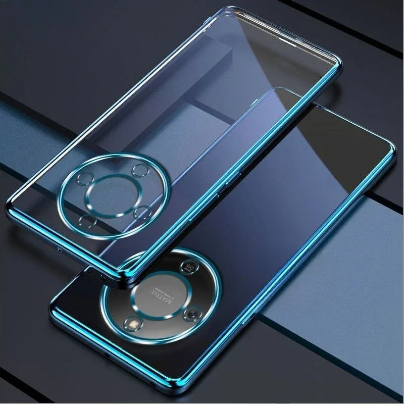 Para Huawei Honor X9D chapado transparente funda de teléfono de silicona suave para Honor X70 protección de lente de cámara cubierta trasera a prueba de golpes - imagen 4