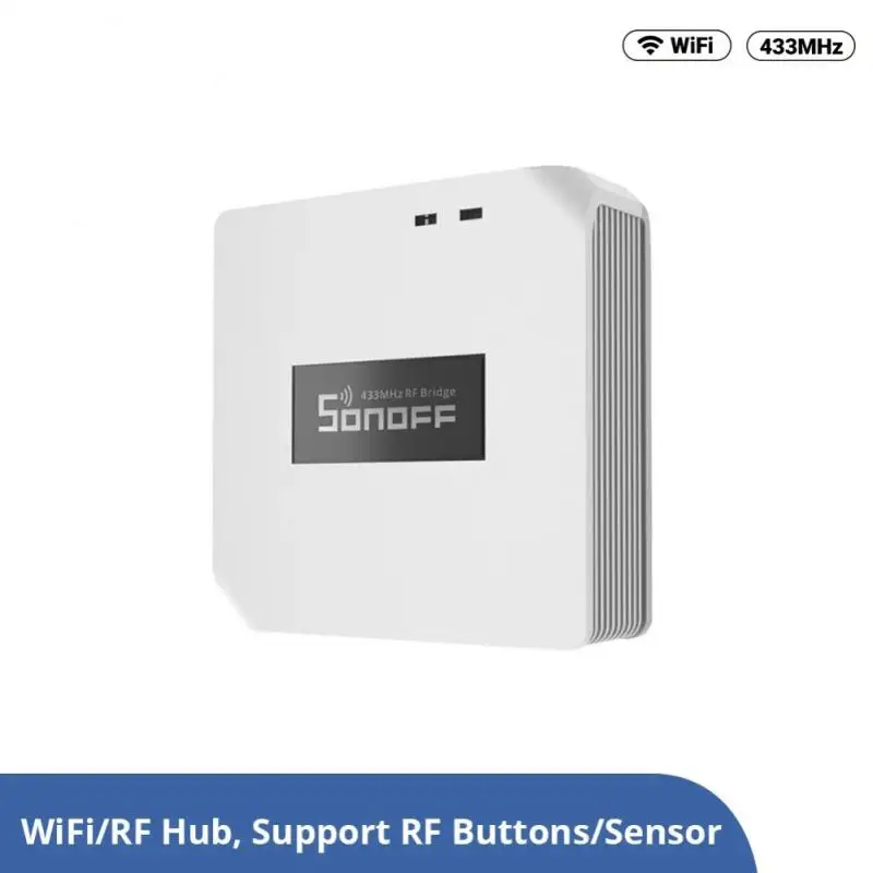 SONOFF RF BridgeR2 433 Hub inteligente inalámbrico eWeLink Gateway centro de Control de hogar inteligente funciona con Alexa Google Alice SmartThings