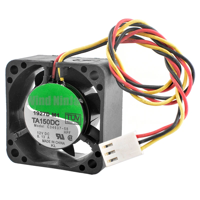 Ventilador de refrigeración con rodamiento de bolas doble TA150DC 4cm X 40mm 40x40x20mm DC12V 0.13A ventilador de fuente de alimentación de ordenador Industrial de 3 pines C34637-58 - imagen 3