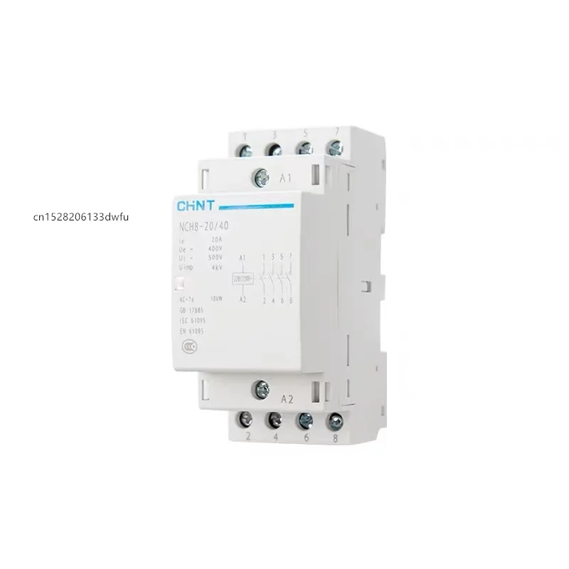 CHINT-Contactor de corriente alterna NCH8 para el hogar, Contactor de raíl Din de 220V, 230V, 380V, 400V, 1NO1NC, 2NO, 2NC, 4NO, 1, trifásico, 20A, 25A, 40A, 63A - imagen 4