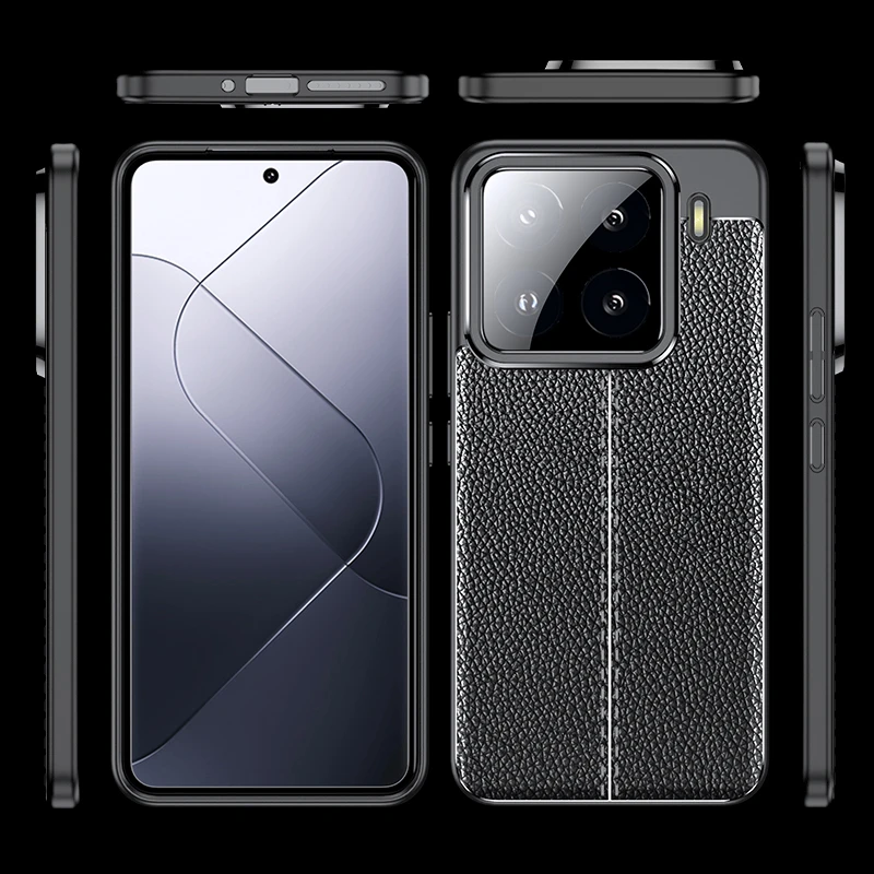 Para Xiaomi 15 funda Xiaomi Mi 15 Capas de lujo a prueba de golpes teléfono parachoques trasero TPU cuero suave para Fundas Xiaomi 15 Xiaomi15 - imagen 5