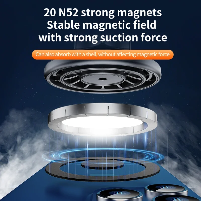 NNBILI Magsafe Car Phone Holder Magnetic Car Mount Support Mobile Bracket in Car For iPhone 15 14 13 12 11 Samsung Xiaomi Magnet - imagen 5