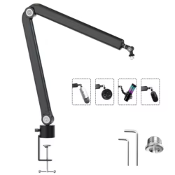 Soporte de micrófono brazo de tijera HyperX QuadCast con suspensión