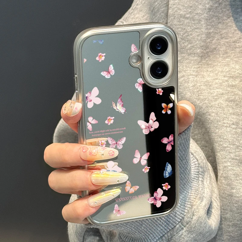 Una pantalla llena de mariposas funda de teléfono para iPhone11/12/13/14/15/16/17 Pro Max AIR PLUS funda de teléfono epoxi TPU anticaída - imagen 3