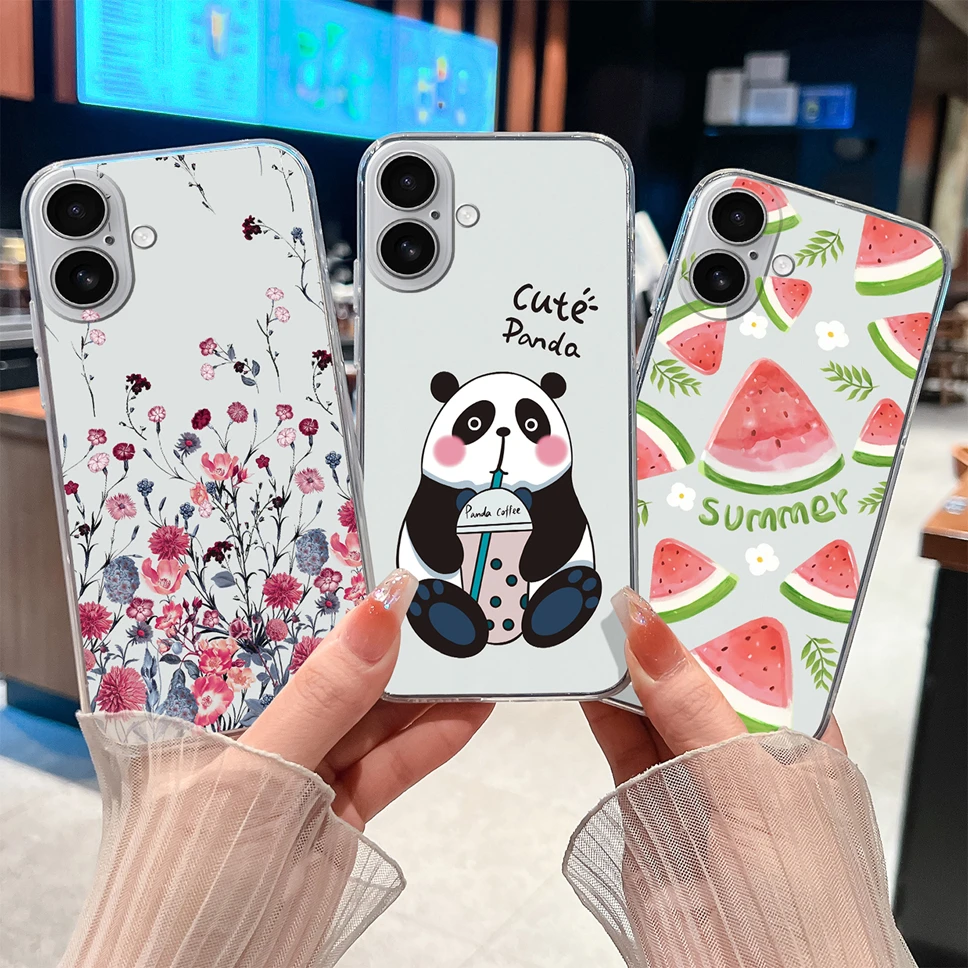 Para iPhone 17 Pro Max/iPhone Air funda de teléfono patrones de moda suave TPU silicona transparente Shell para iPhone17 Capa ligera - imagen 2