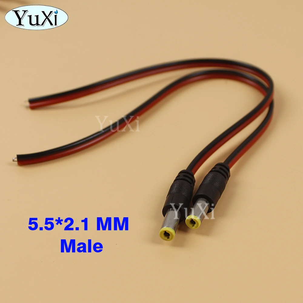 Conector de Cable de alimentación de 12V de CC, 10 piezas, 2,1x5,5 MM, macho, hembra, para cámara CCTV, extensión trasera, piezas de reparación de cables de CC - imagen 5