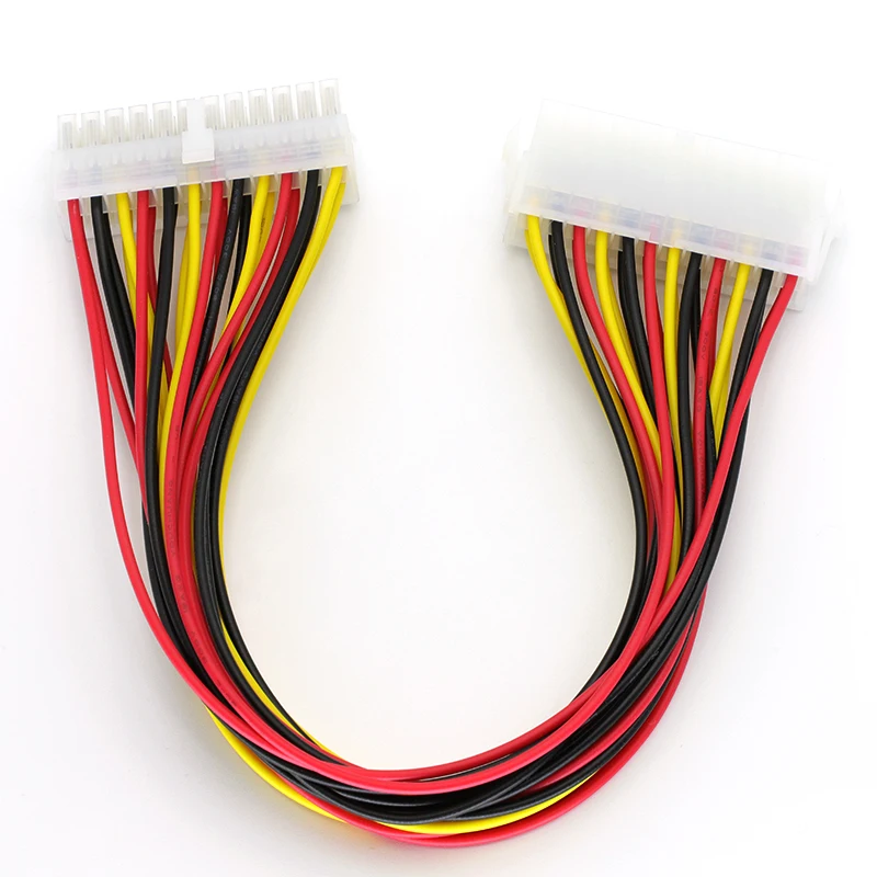 Cable de extensión de fuente de alimentación ATX de 24 pines macho a hembra de 30cm para PC interno PSU TW conector de Cable de alimentación fuente de alimentación - imagen 3