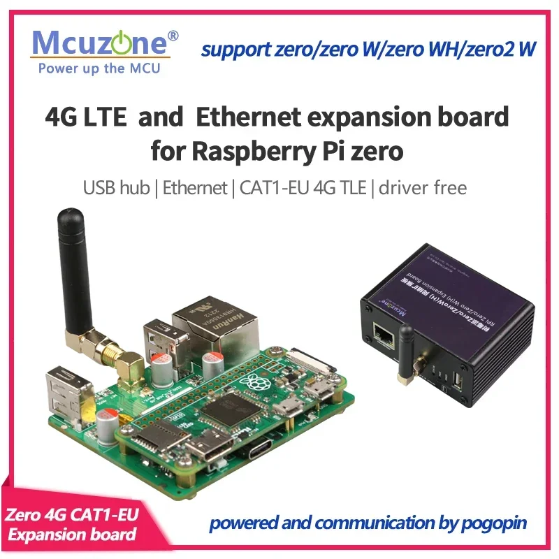 Placa de expansión Ethernet ZERO CAT1-EU 4G LTE y 100Mbps para Raspberry Pi zero W H ZERO2 W USB HUB eSIM RS485