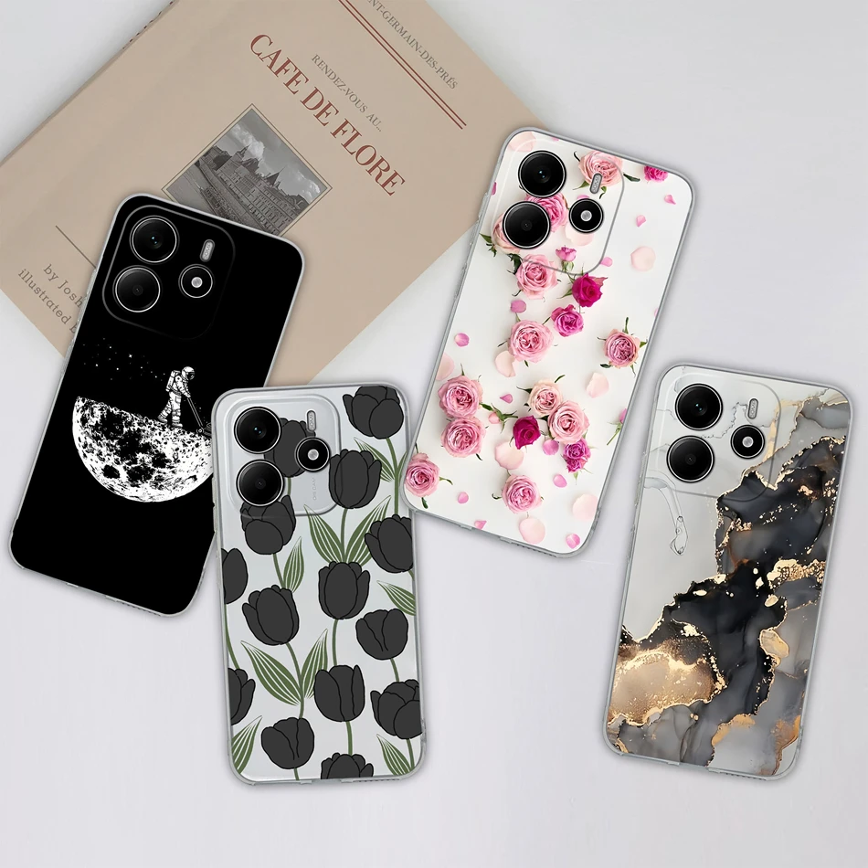 Para Redmi Note 14 Pro Plus funda Simple de moda transparente suave contraportada para Xiaomi Redmi Note14 4G 5G carcasa de teléfono transparente de TPU - imagen 4