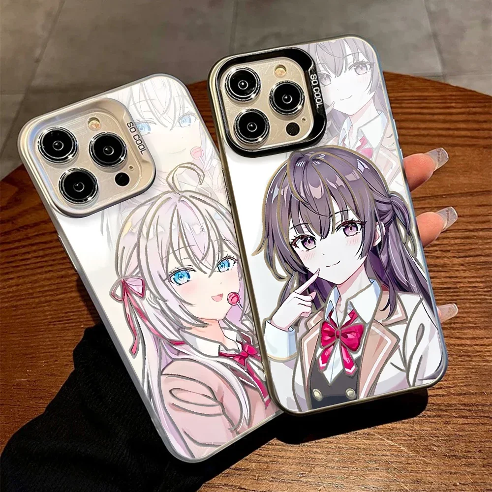 Funda de teléfono Kawaii Anime Girl Alya para IPhone 16, 15, 14, 13, 12, 11 Pro Max X XR XSMAX 8 7 Plus, funda trasera mate a prueba de golpes