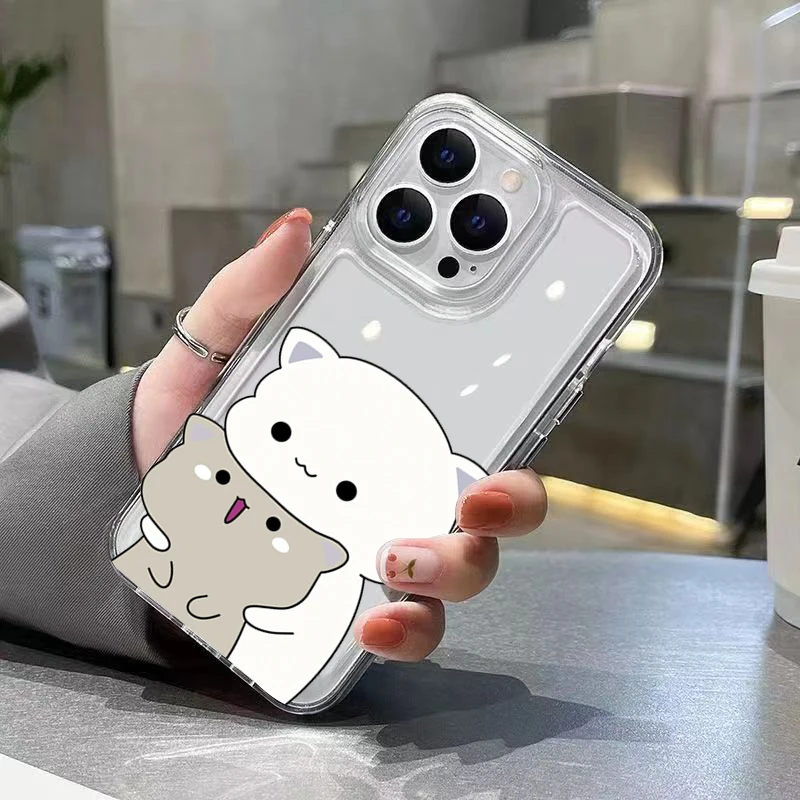 Funda de teléfono para Samsung Galaxy A55 A54 A53 A56 A35 A33 A15 S25 S24 Ultra S23 S21 FE S22 Plus lindo Animal gato funda de silicona suave - imagen 3