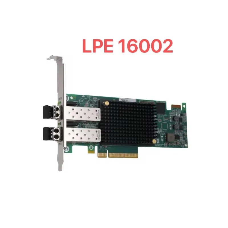 Emulex LPe16002 16 Gb/s FC DP PCIE HBA Tarjeta PCI-E Adaptador de bus host de canal con Finisar SFPs HBA
