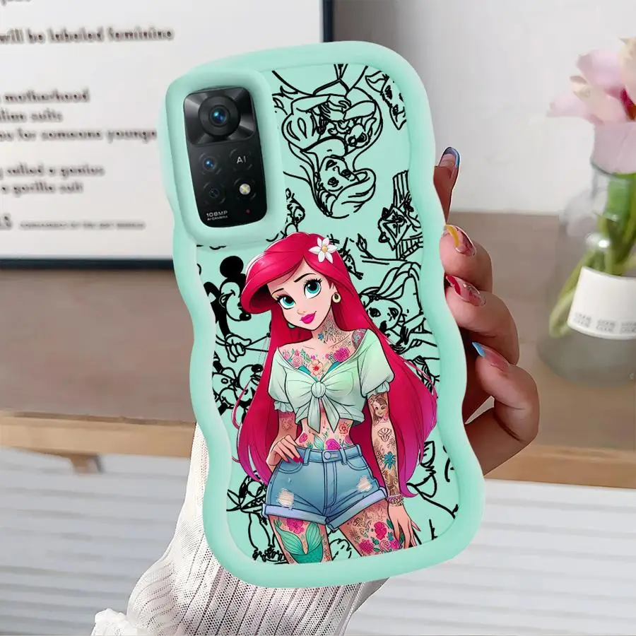 Funda de teléfono suave con tatuaje de Disney Ariel Princess para Xiaomi Redmi Note 10 12 9 14 Pro Plus 8 13 11 - imagen 2