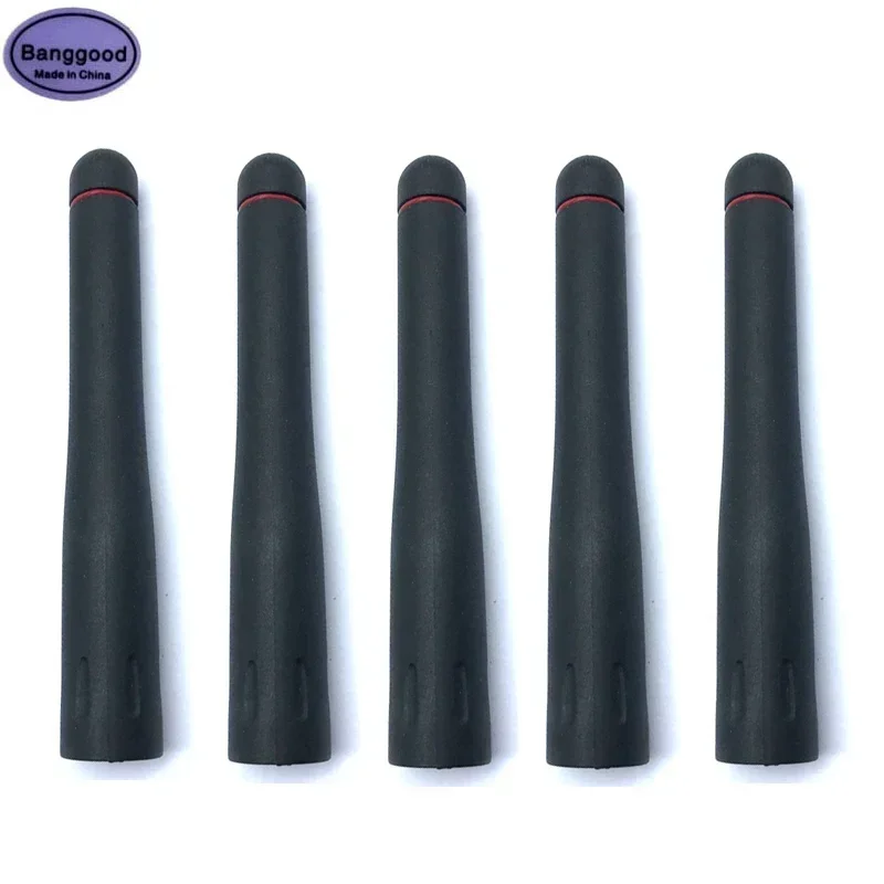 5 uds UHF 400-470MHz SMA antena corta macho para ICOM IC-F60 F60V F61 F61V F61M F80 F80S F80DS F80T FA-S27U FAS27U Walkie Talkie