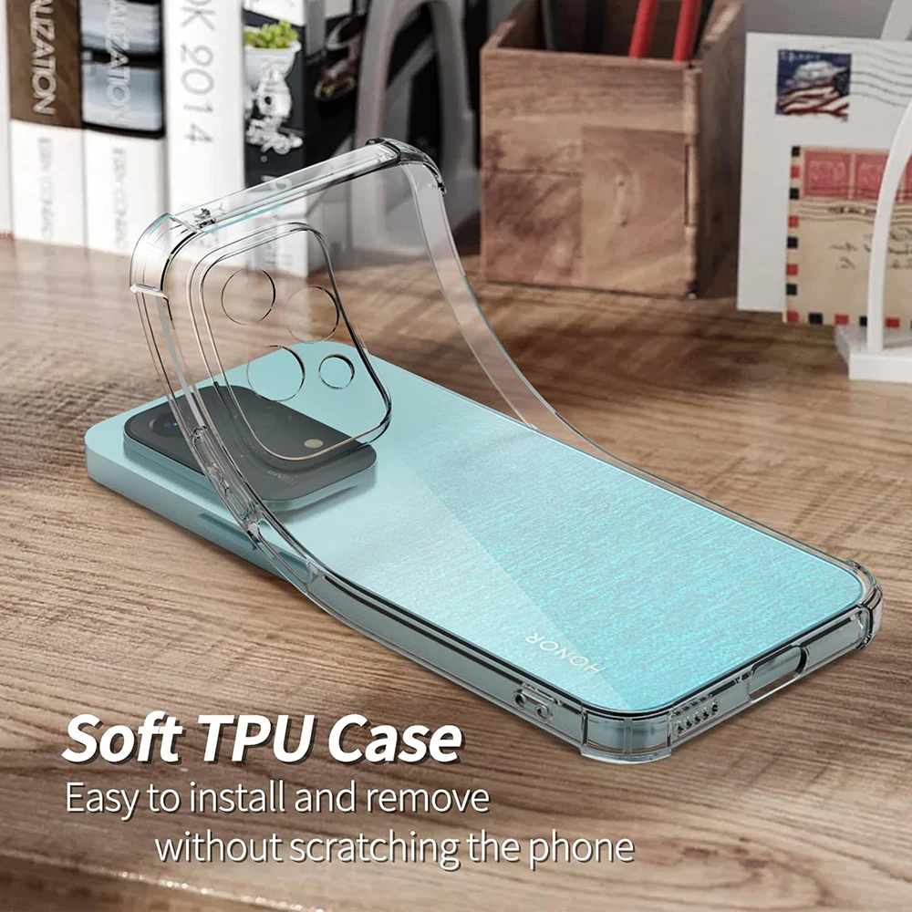 Funda blanda de silicona transparente de lujo para Huawei Honor 200 90 50 70 Pro Lite 5G, carcasa trasera transparente a prueba de golpes para teléfono - imagen 5