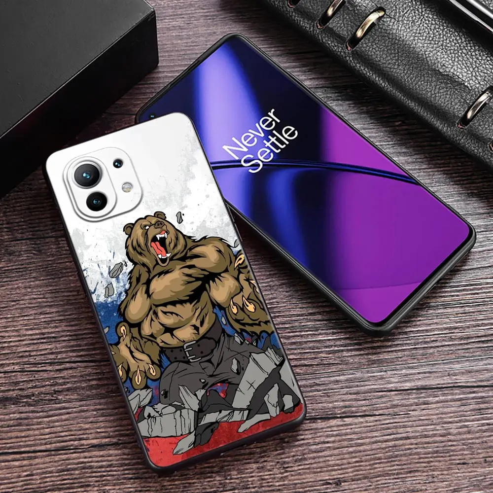 Funda de teléfono con emblema de banderas rusas para Xiaomi 13T Pro, Funda trasera para Xiaomi 11 Lite 5G NE 12T 12 13 Pro 12 Lite 9 10 - imagen 3