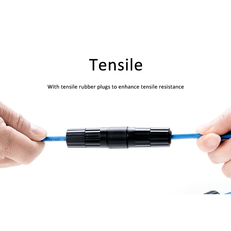 Linkwylan-conector CAT5E IP68 RJ45, Conector de Cable de red impermeable, Conector de junta recta Ethernet UTP M23, adaptador de extensión hembra - imagen 3