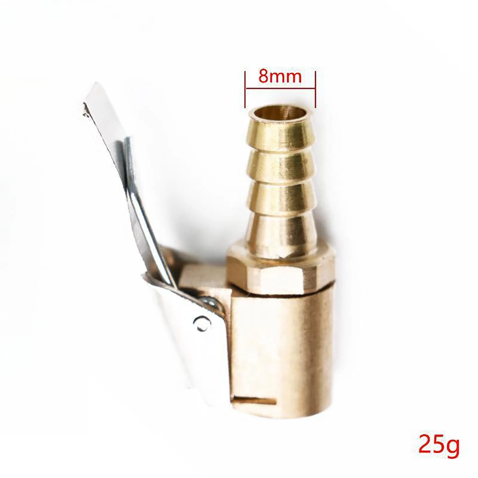 Portabrocas de aire de 8mm con bloqueo recto de flujo abierto, accesorios para automóviles para inflador de neumáticos, válvulas de neumáticos de camión de pasajeros, abrazadera de bloqueo, 2 uds. - imagen 4