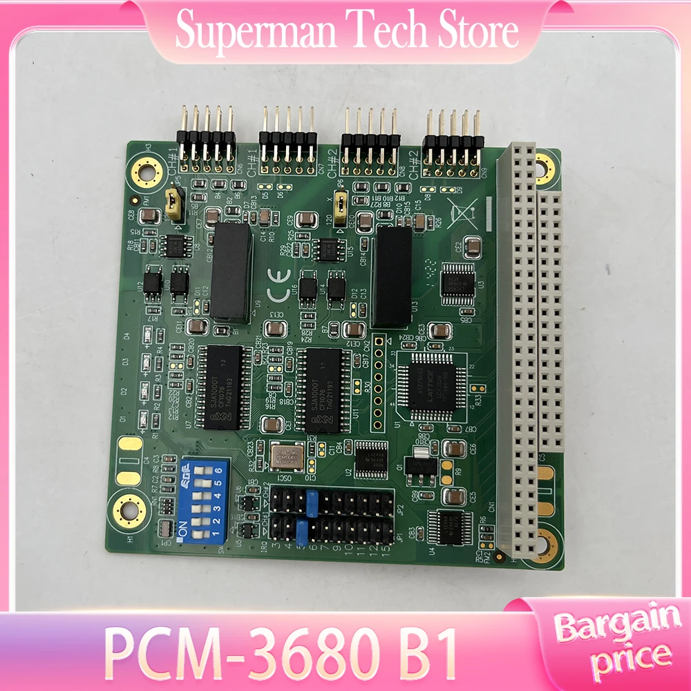 Tarjeta CAN de 2 puertos PC104 PCM3680B1301E-T de doble canal 19C3M68001 para placa base de Control Industrial Advantech PCM-3680 B1 - imagen 2