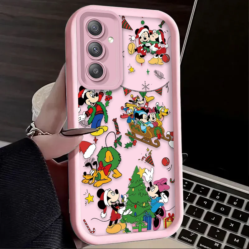 Funda navideña de Mickey Minnie de Disney para Samsung Galaxy A54 A05S A05 A34 A24 A14 A53 A33 A23 A13 A52 A52S A32 A22 A12 A71 A51 A31 - imagen 3