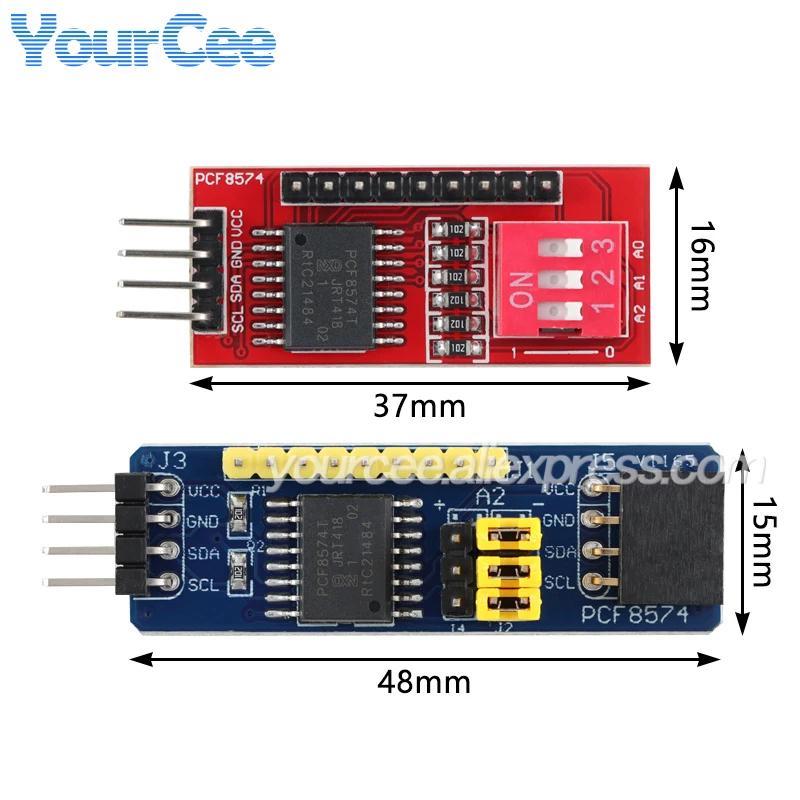 2 uds/1 ud PCF8574 PCF8574T microcontrolador E/S expansor módulo de placa de expansión IIC I2C placa adaptadora IIC/I2C 2,5 V-6V PCF8575 - imagen 3