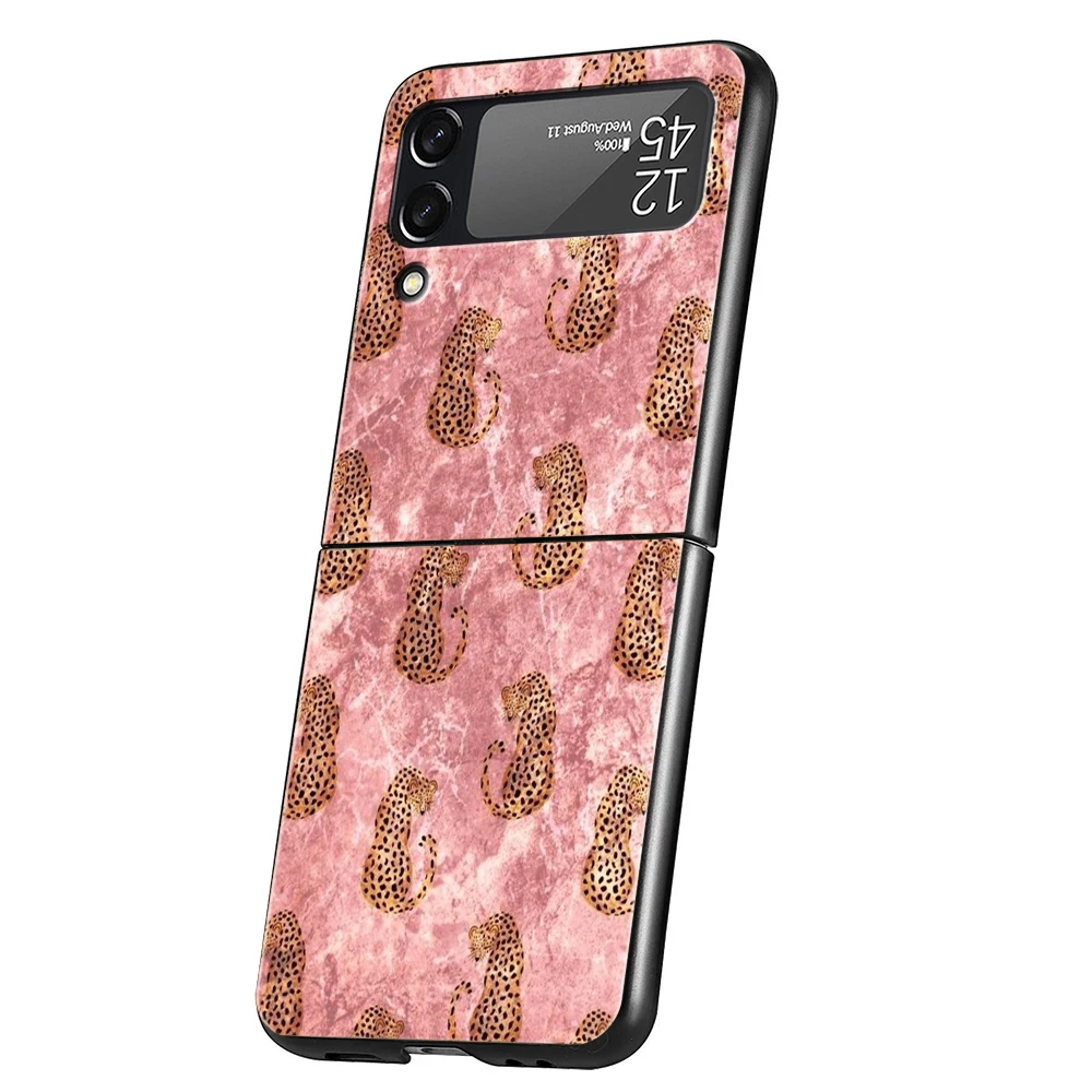 Funda de teléfono de mármol rosa dorado a la moda para Samsung Galaxy Z Flip 3 4 5 6 7 PC plegable duro para Samsung Z Flip3 Flip4 Flip5 - imagen 2