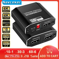 Divisor HDMI 4K ProAV 1x2 HDCP 2.2 HDR para PS4 y Blu-ray