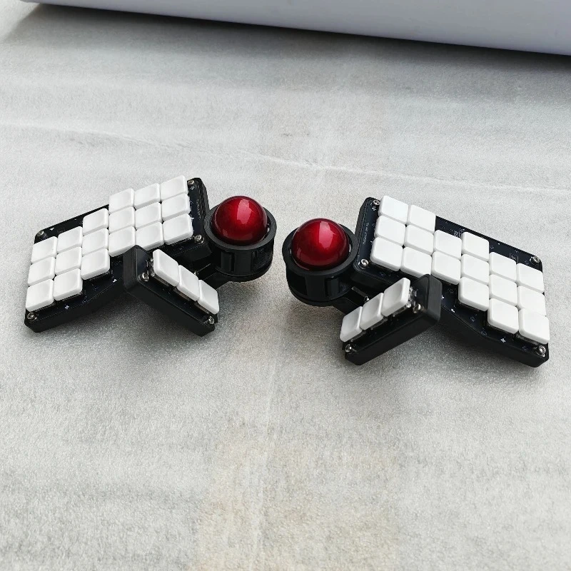 Nuevos puentes/crujos teclado dividido inalámbrico 3x 5/3x6 perfil bajo Kailh Choc V1/V2 Trackball Kit de teclado para juegos Teclados Hotswap
